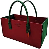 RAIKOU Bolso de Fieltro - Bolsa para leña de Fieltro- Bolsa de Compras- Cesta para la Colada- Bolso para Chimenea- Cesta…